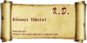 Kövesi Dániel névjegykártya